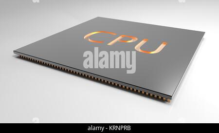 3d render Central Computer Processors CPU concept. technology background. High resolution Stock Photo