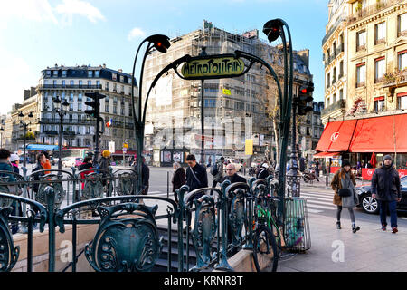 Place de Clichy metro station - Paris - France Stock Photo
