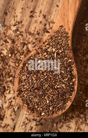 Rooibos Herbal Tea on Wooden Spoon Stock Photo