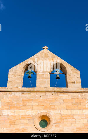 church on the castell de capdepera in mallorca Stock Photo