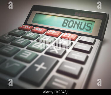 Bonus Calculator Stock Photo