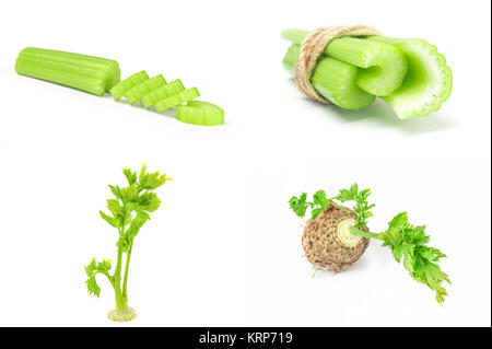 Set of celeriac isolated on a white background Stock Photo
