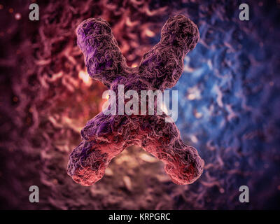 Chromosomes, gene mutation, genetic code 3D rendering Stock Photo