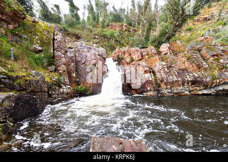 Australia Victoria. Mackenzie Falls in the Grampian National Park. A close-up at the base of the waterfall from the Mackenzie Falls Walk. Stock Photo