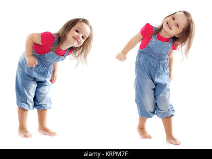 Smiling Dancing Toddler Girl - Stock Image Stock Photo