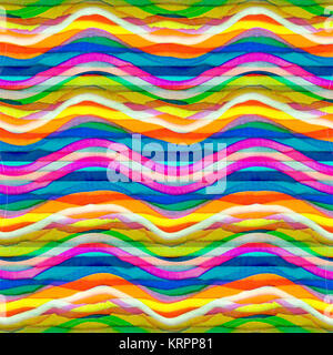 Colorful Wavy Stripes Seamless Pattern