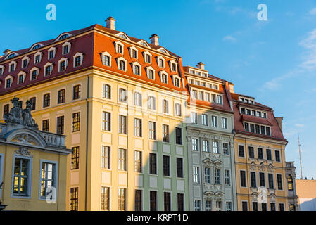 restored old buildings in dresden in the evening sun Stock Photo