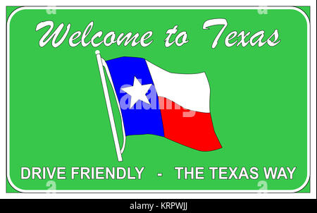 Welcome To Texas Stock Photo