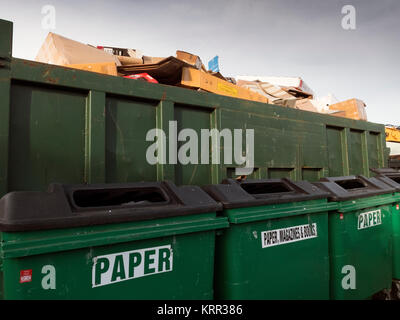 Recycling centre for the throw away society. Stock Photo