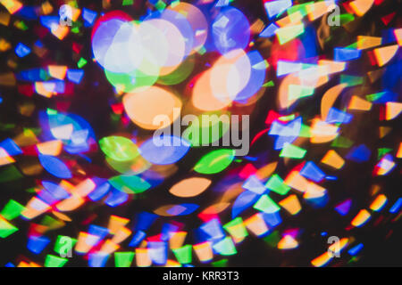 Abstract Colorful Bokeh on Dark  Background Stock Photo