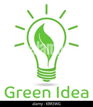 Eco light bulb vector design - Green Idea Stock Vector