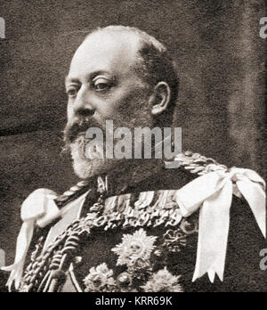 Edward VII, 1841 – 1910.  King of the United Kingdom and the British Dominions and Emperor of India. From Forty Wonderful Years, published 1938. Stock Photo