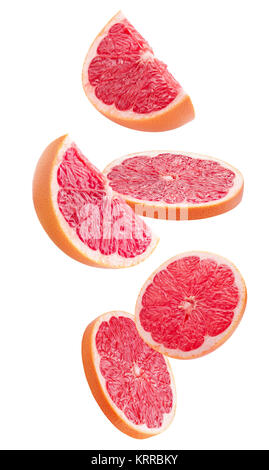 grapefruits isolated on a white background. Stock Photo