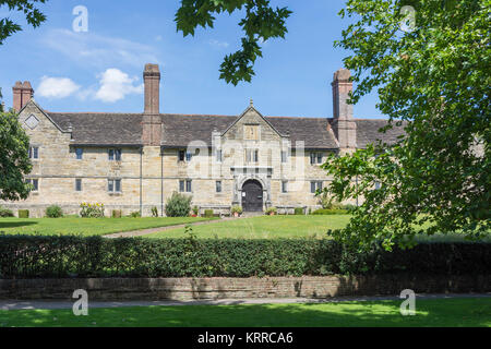 17th century Sackville College almshouse, High Street, East Grinstead, West Sussex, England, United Kingdom Stock Photo