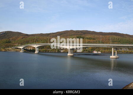 Tverlandsbrua (Tverlandet bridge), Bodø, Norway Stock Photo
