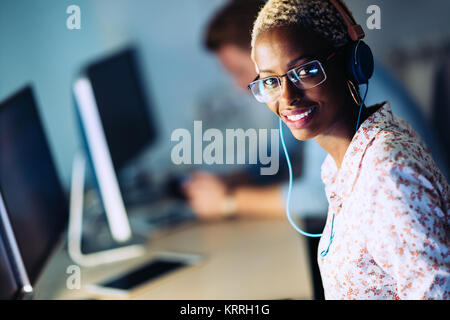 Portait of software designer working in office Stock Photo