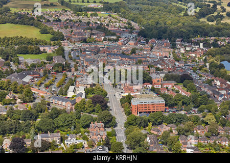 An aerial view of the Cheshire town of Knutsford Stock Photo