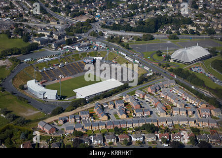 An aerial view of the area around the Odsal Stadium, home of Bradford Bulls RLFC. Stock Photo