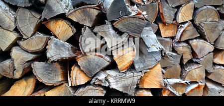 stacked firewood Stock Photo