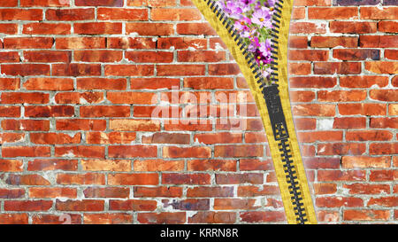 3d rendering close up zipper texture on isolated background with copy space Stock Photo