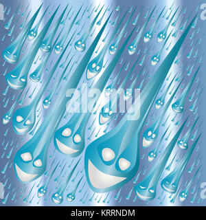 Happy Rain Drops Stock Photo