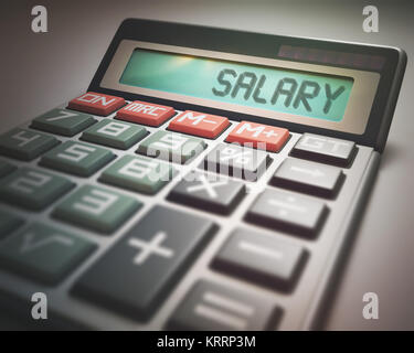 Salary Calculator Stock Photo