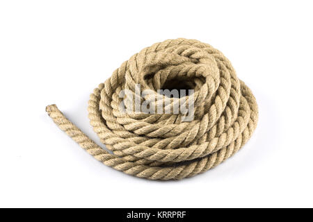 Twisted Thick Rope On White Stock Photo, Picture and Royalty Free Image.  Image 17885687.