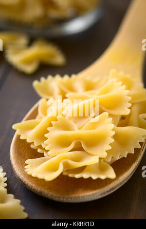 Raw Farfalle Pasta Stock Photo