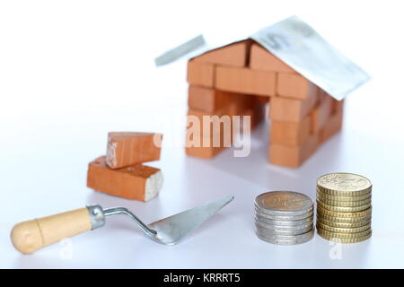 building societies with house Stock Photo
