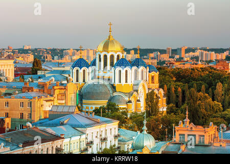 Volodymyrs cathedral in the center of Kiev city,Ukraine Stock Photo