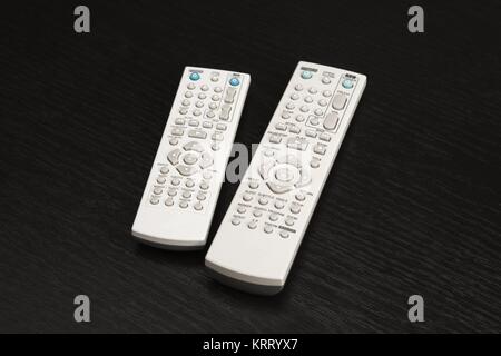 Remote controls for tv and dvd Stock Photo