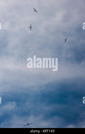 A pack of sailplanes in the thermals Stock Photo