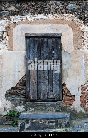 Old small door. Robledillo de Gata. Spain. Stock Photo