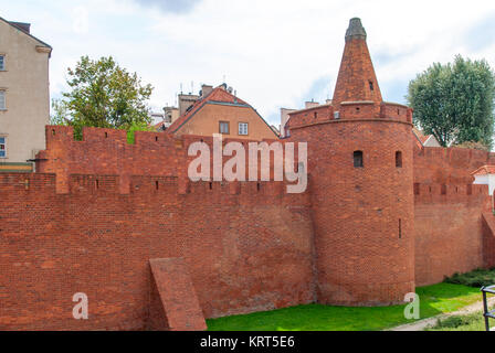 Medieval fortress in the center of Warsaw. Architectural heritage of Poland. Stock Photo
