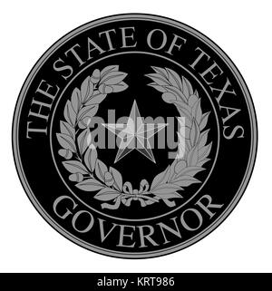 Texas State Governor Seal Stock Photo