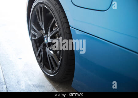 BMW I8 Coupe  Blue/Black Exterior - Detail Stock Photo