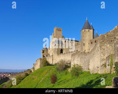 Cite von Carcassonne - Castle of Carcassonne in southern  France Stock Photo