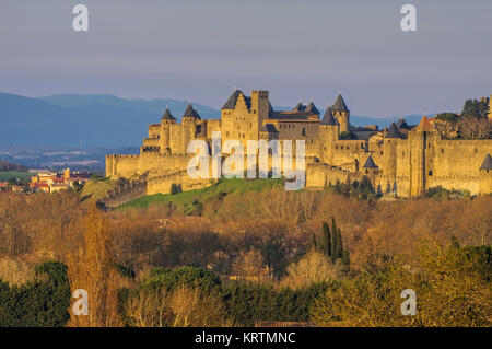 Cite von Carcassonne - Castle of Carcassonne in southern  France Stock Photo