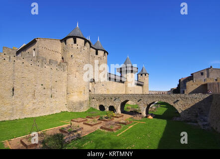 Cite von Carcassonne - Castle of Carcassonne in southern  France Stock Photo