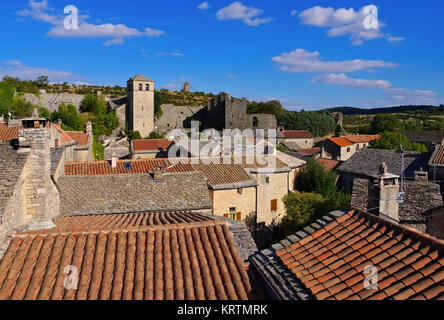 La Couvertoirade - La Couvertoirade a Medieval fortified town in Aveyron, France Stock Photo