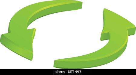 Green circular arrows icon, vector symbol eps10 Stock Vector