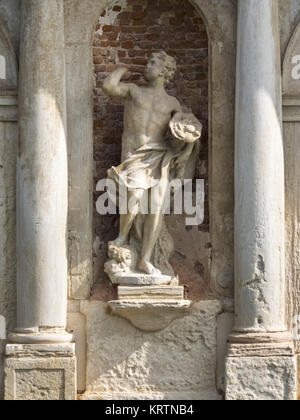 VENICE, ITALY - SEPTEMBER 13, 2017:   Statue on Ca' d'Oro or Palazzo Santa Sofia Stock Photo