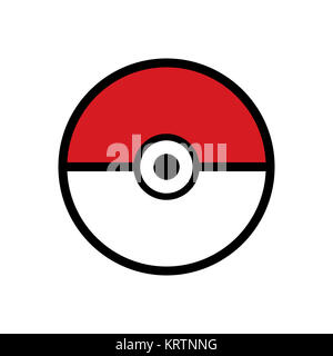 Pokeball icon vector isolated on white background, logo concept of