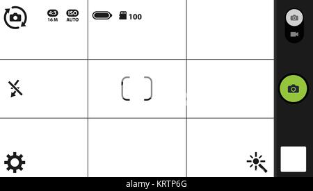 Vector black background. Viewfinder vector template frame for camera ...
