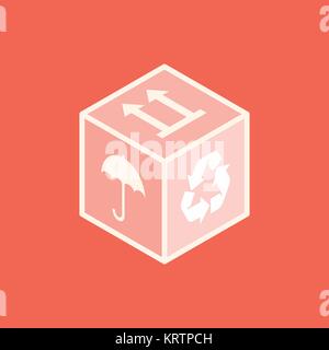 Isometric Vector Box Icon illustration Stock Vector