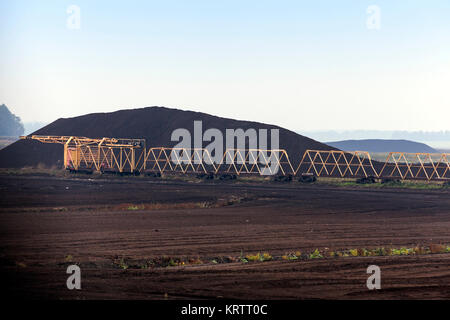 extraction of peat Stock Photo