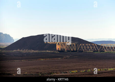 extraction of peat Stock Photo