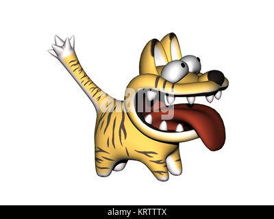 cartoon tiger isolated Stock Photo