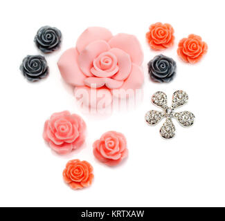 decorative roses on a white background Stock Photo