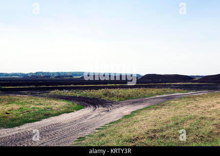 extraction of peat Stock Photo